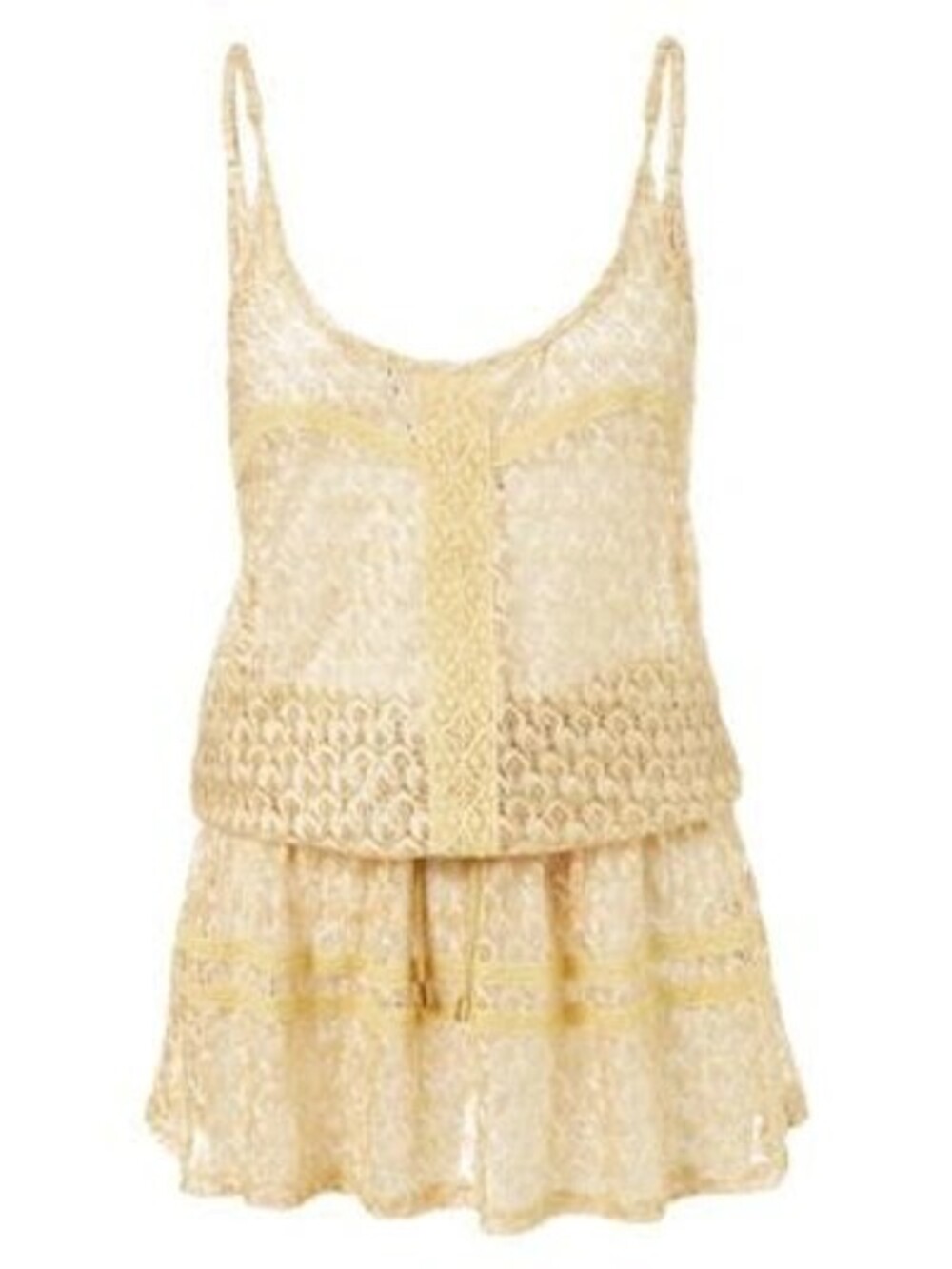 Melissa Odabash Khloe Knit Dress Sleeveless Open Knit Metallic Mini  Cover Up